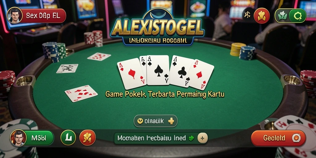 Screenshot utama ALEXISTOGEL menampilkan pengalaman gameplay Poker yang mendebarkan.
