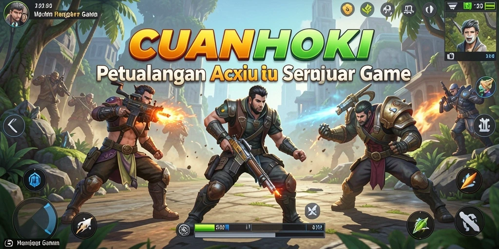 Screenshot gameplay CUANHOKI dengan aksi seru dalam pertempuran.
