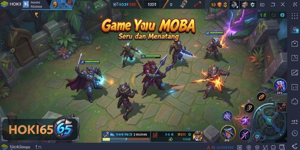 Gameplay seru HOKI65 menampilkan pertempuran tim yang menarik.