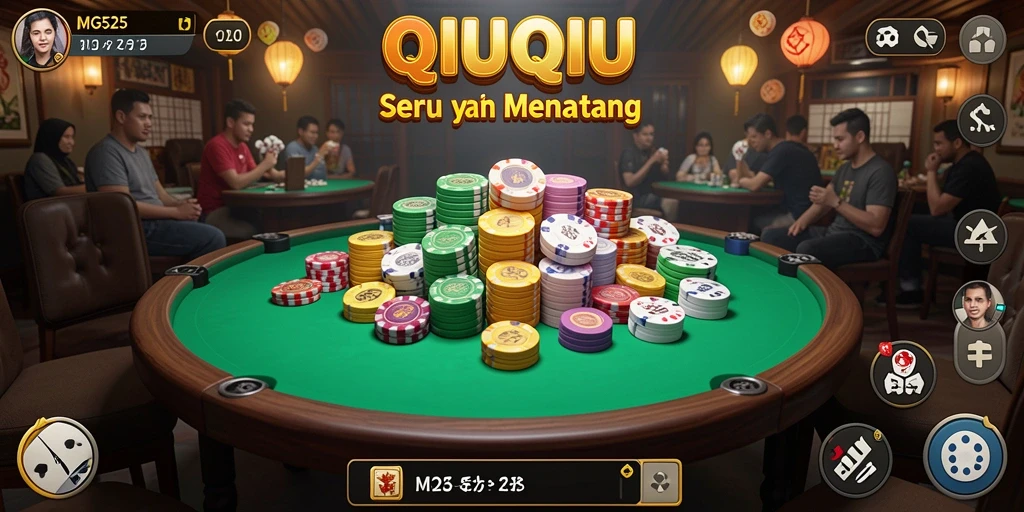 Screenshot utama MG525 menunjukkan intensitas permainan QiuQiu.
