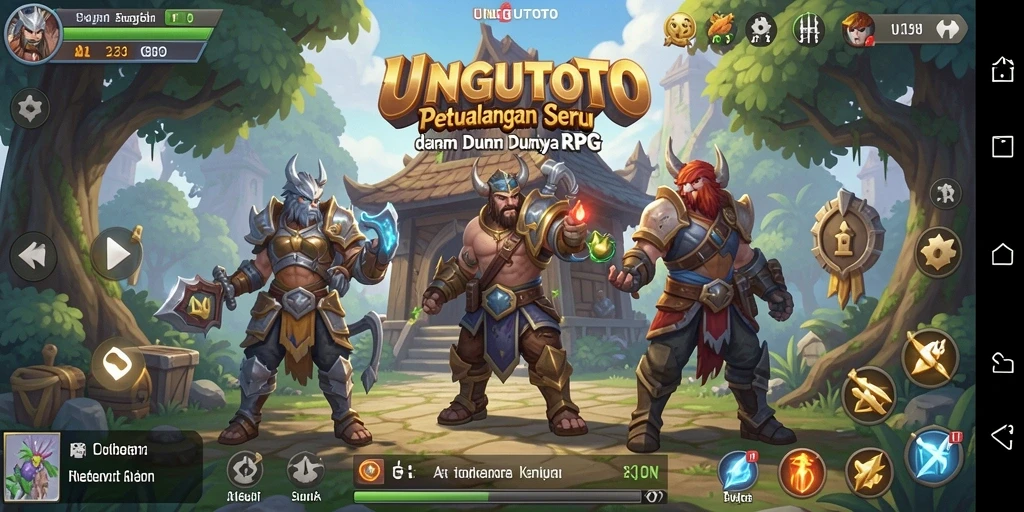 Gameplay seru dengan pertarungan RPG yang mendebarkan.
