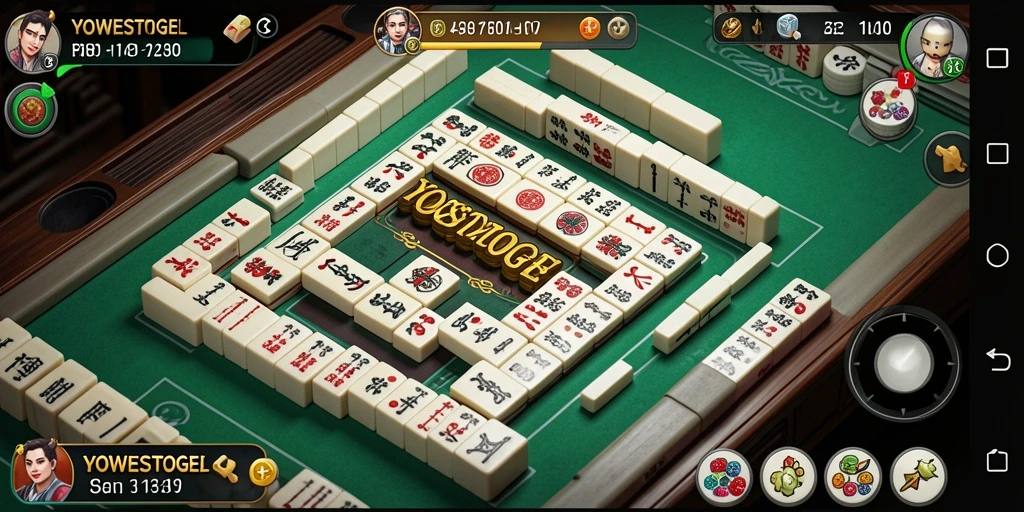 Screenshot YOWESTOGEL menampilkan gameplay Mahjong yang menarik.